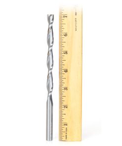 46279 Solid Carbide CNC Foam Cutting Up-Cut Square End Spiral 3/8 Dia x 4-1/2 x 3/8 Shank x 7 Inch Long Router Bit