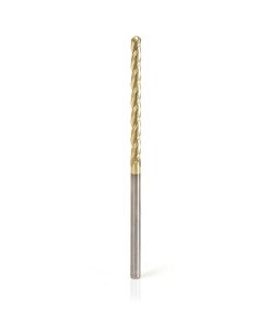 46295 CNC 2D and 3D Carving 1 Deg Straight Angle Ball Tip 1/8 Dia x 1/16 Radius x 1-1/2 x 1/8 Shank x 3 Inch Long x 3 Flute Solid Carbide ZrN Coated Router Bit