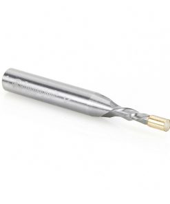 46296 Solid Carbide UltraTrim Spiral 1/8 Dia x 3/8 x 1/4 Inch Shank with Brass Pilot Guide Down-Cut