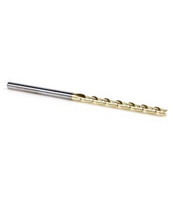 46299 CNC 2D and 3D Carving Flat Bottom 0.10 Deg Angle x 1/8 Dia x 1-1/2 x 1/8 Shank x 3 Inch Long x 3 Flute Solid Carbide ZrN Coated Router Bit