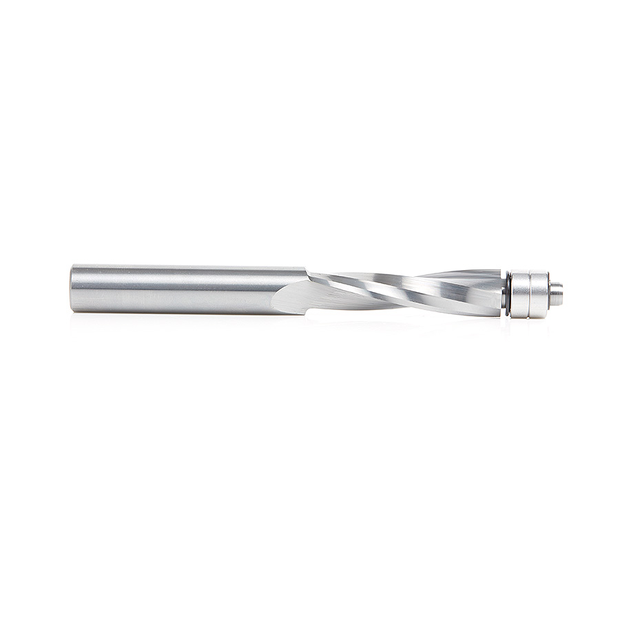 46304 Solid Carbide UltraTrim Spiral 1/2 Dia x 2 Inch x 1/2 Shank with Double Lower Ball Bearing Up-Cut