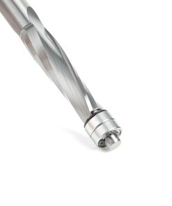 46304 Solid Carbide UltraTrim Spiral 1/2 Dia x 2 Inch x 1/2 Shank with Double Lower Ball Bearing Up-Cut