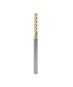 46306 CNC Solid Carbide ZrN Coated Honeycomb Cutting Hogger 1/4 Dia x 1-1/4 x 1/4 Shank x 4 Inch Long x 6-Flute