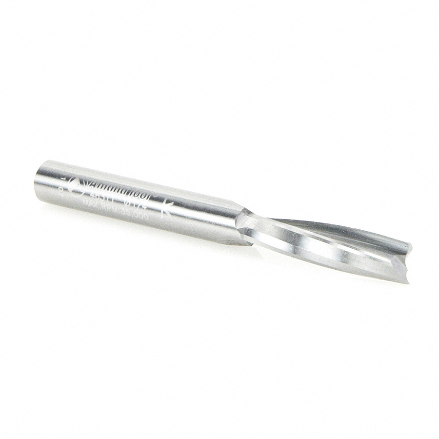 46311 Solid Carbide Slow Spiral O Flute Acrylic Cutting 1/4 Dia x 1 Inch x 1/4 Shank Up-Cut Router Bit