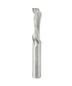 46324 CNC Solid Carbide Compression Spiral for Solid Wood 3/8 Dia x 7/8 x 3/8 Shank x 3 Inch Long Single Flute Router Bit