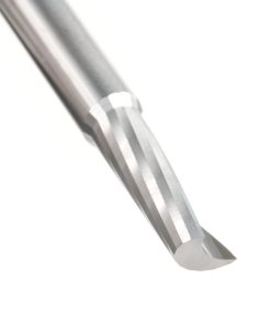 46327 Solid Carbide Slow Spiral O Flute Acrylic Cutting 1/4 Dia x 3/4 x 1/4 Inch Shank Up-Cut Single Flute Router Bit
