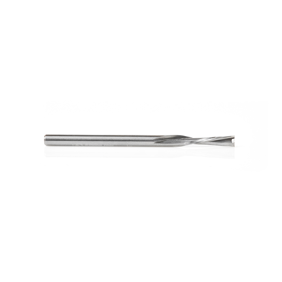 46340 Solid Carbide Spiral Plunge for Solid Wood 1/8 Dia x 1/2 x 1/8 Shank x 2 Inch Long Down-Cut