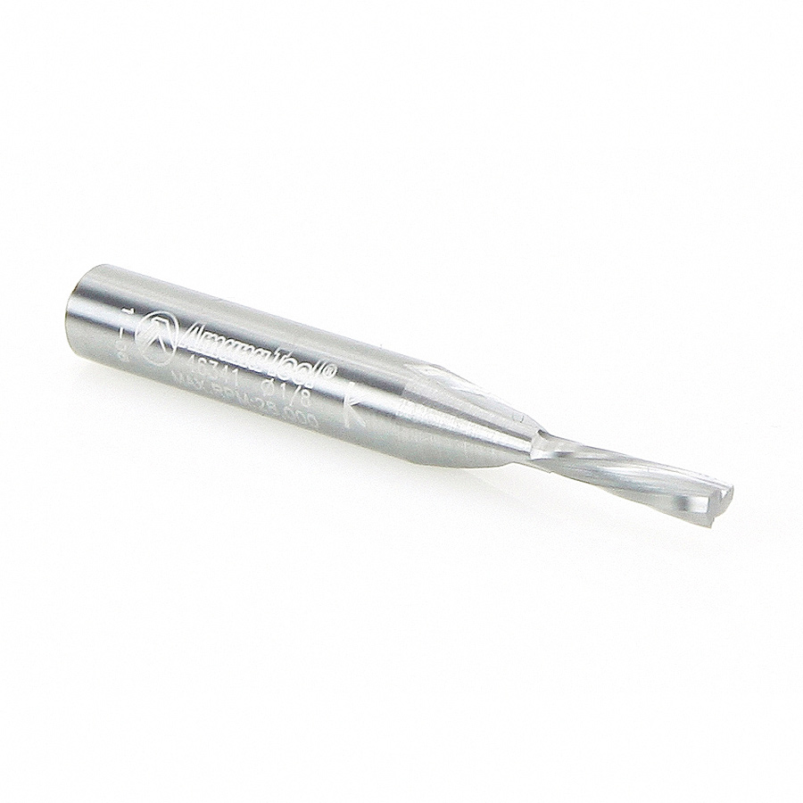 46341 Solid Carbide Spiral Plunge for Solid Wood 1/8 Dia x 1/2 x 1/4 Inch Shank Down-Cut