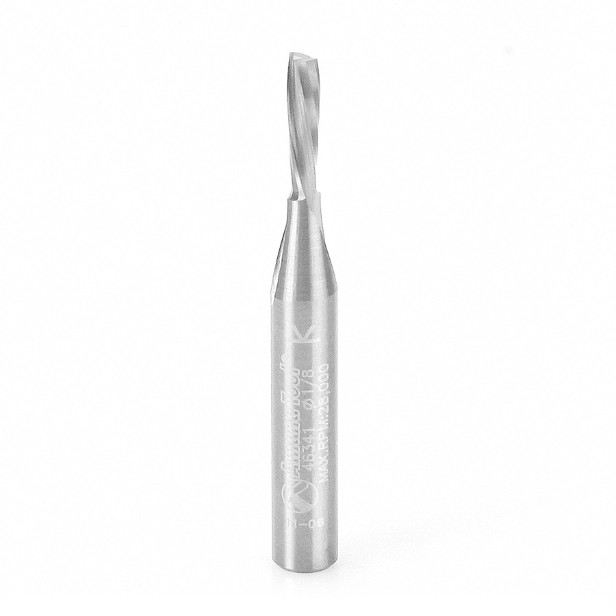 46341 Solid Carbide Spiral Plunge for Solid Wood 1/8 Dia x 1/2 x 1/4 Inch Shank Down-Cut