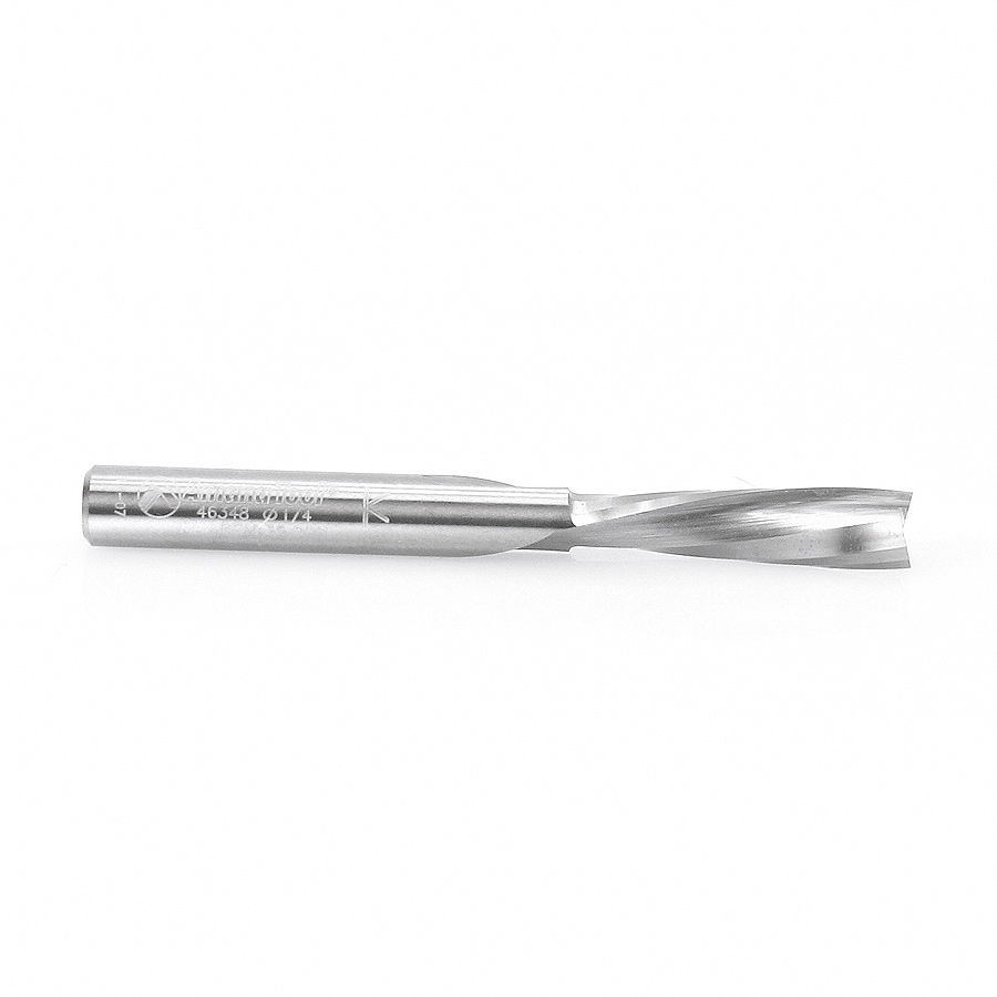 46348 Solid Carbide Spiral Plunge for Solid Wood 1/4 Dia x 1 Inch x 1/4 Shank Down-Cut