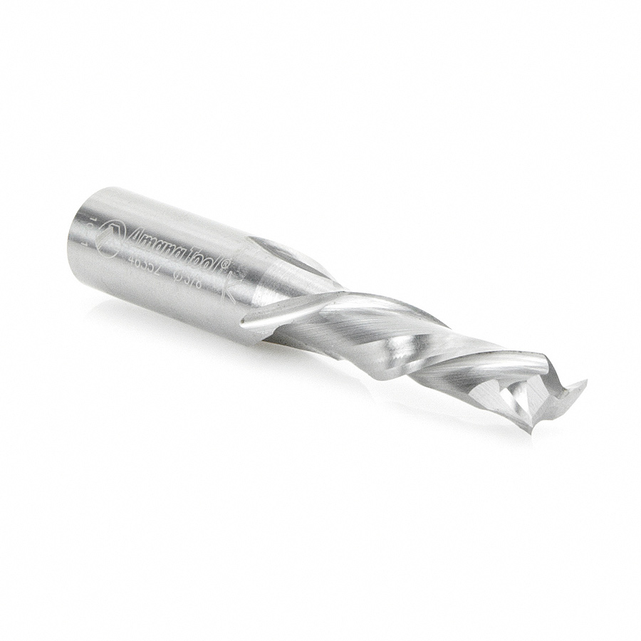 46352 CNC Solid Carbide Mortise Compression Spiral 3/8 Dia x 1-1/4 x 1/2 Inch Shank