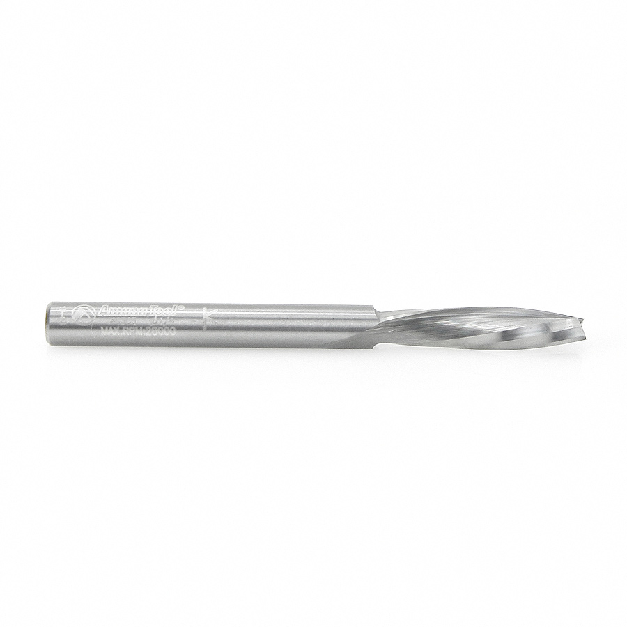 46365 Solid Carbide Spiral Plunge for Solid Wood 1/4 Dia x 1-1/8 x 1/4 Inch Shank Down-Cut