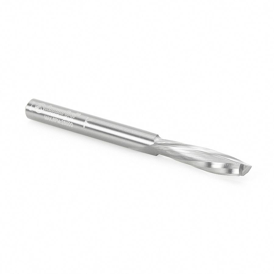 46365 Solid Carbide Spiral Plunge for Solid Wood 1/4 Dia x 1-1/8 x 1/4 Inch Shank Down-Cut