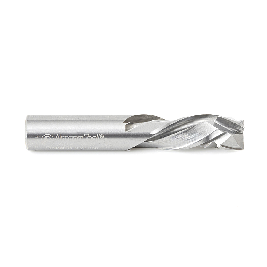 46372 Solid Carbide Compression Spiral 1/2 Dia x 1-1/4 x 1/2 Shank x 3 Inch Long CNC Nesting Router Bit