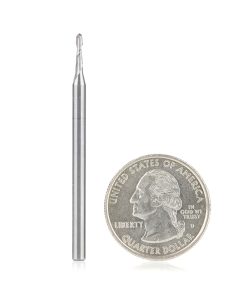 46373 Solid Carbide Up-Cut Ball Nose Spiral 1/16 Dia x 1/4 Inch x 1/8 Shank Router Bit