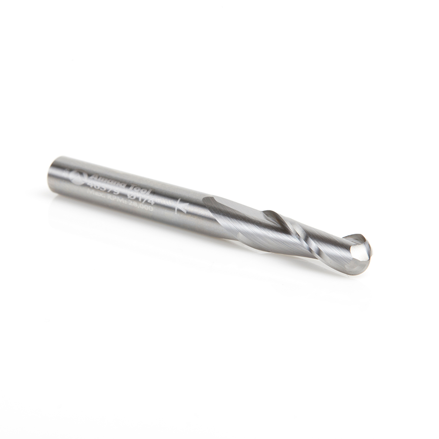 46379 Solid Carbide Up-Cut Spiral Ball Nose 1/8 Radius x 1/4 Dia x 7/8 x 1/4 Shank x 2-1/2 Inch Long x 2 Flute Router Bit