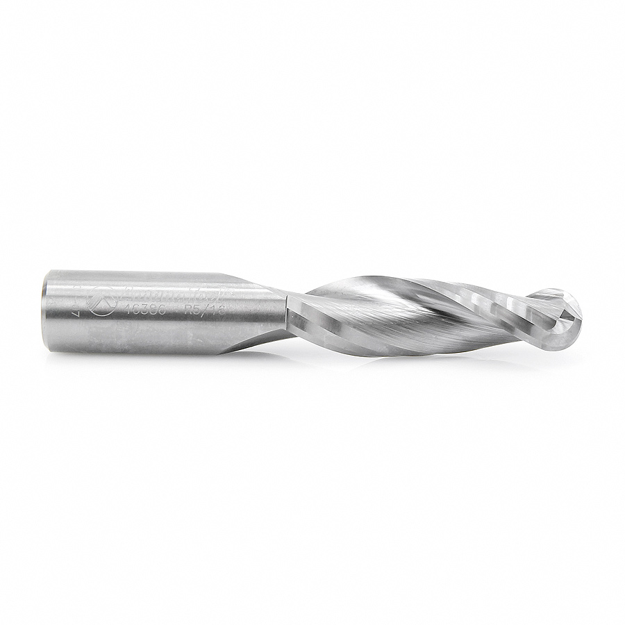 46386 CNC Solid Carbide Up-Cut Ball Nose Spiral 5/8 Dia x 2-1/8 x 5/8 Shank Router Bit