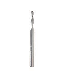 46389 Solid Carbide Up-Cut Spiral Ball Nose 3/32 Radius x 3/16 Dia x 3/4 x 1/4 Shank x 3 Inch Long x 2 Flute Router Bit