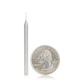 46402 Solid Carbide Spiral Plunge 1/64 Dia x 3/32 x 1/8 Shank x 2 Inch Long Down-Cut