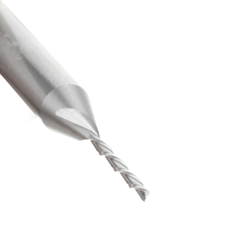46403 Solid Carbide Spiral Plunge 1/16 Dia x 1/2 x 1/4 Shank x 2 Inch Long Down-Cut