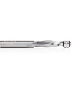 46404 Solid Carbide UltraTrim Spiral 1/2 Dia x 2 Inch x 1/2 Shank with Double Lower Ball Bearing Down-Cut