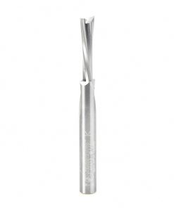 46413 Solid Carbide Slow Spiral O Flute Acrylic Cutting 1/4 Dia x 3/4 x 1/4 Inch Shank Down-Cut Router Bit