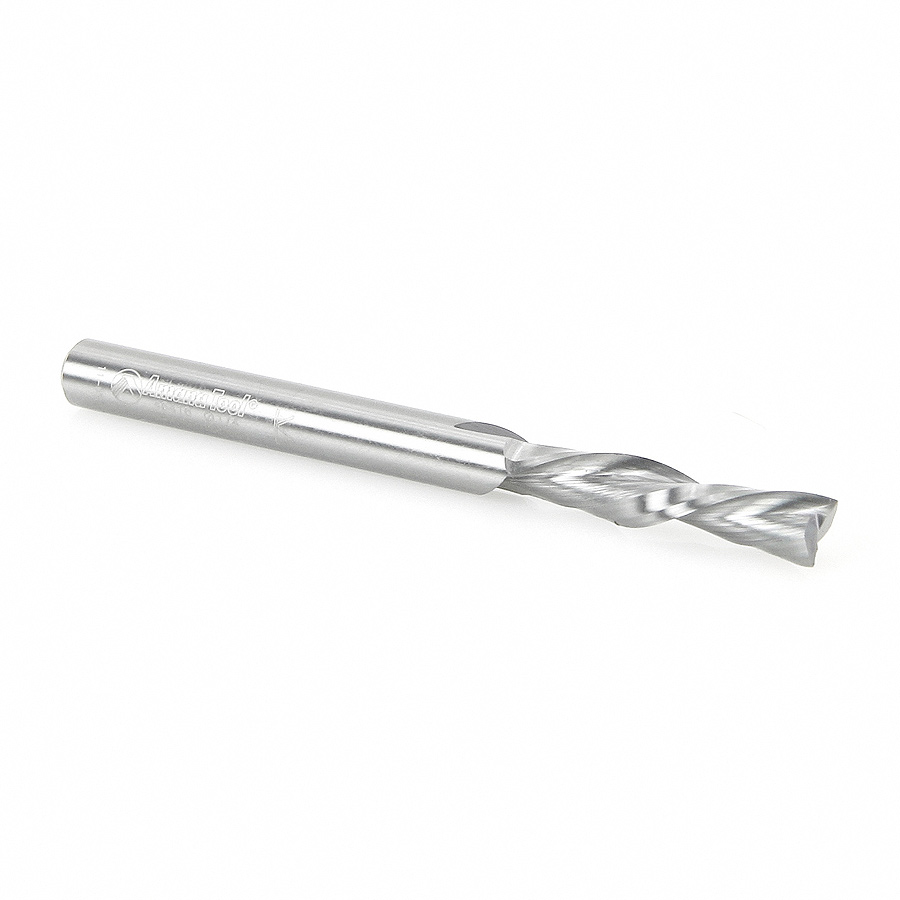 46416 Solid Carbide Spiral Plunge 1/4 Dia x 1-1/8 x 1/4 Inch Shank Down-Cut