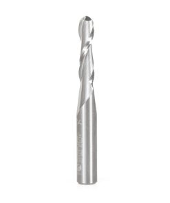 46425 Solid Sub Micrograin Carbide Up-Cut Spiral Ball Nose 3/32 Radius x 3/16 Dia x 3/4 x 1/4 Shank x 2 Inch Long x 2 Flute Router Bit