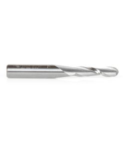 46425 Solid Sub Micrograin Carbide Up-Cut Spiral Ball Nose 3/32 Radius x 3/16 Dia x 3/4 x 1/4 Shank x 2 Inch Long x 2 Flute Router Bit