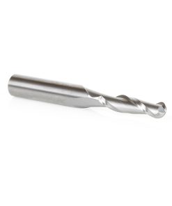 46425 Solid Sub Micrograin Carbide Up-Cut Spiral Ball Nose 3/32 Radius x 3/16 Dia x 3/4 x 1/4 Shank x 2 Inch Long x 2 Flute Router Bit