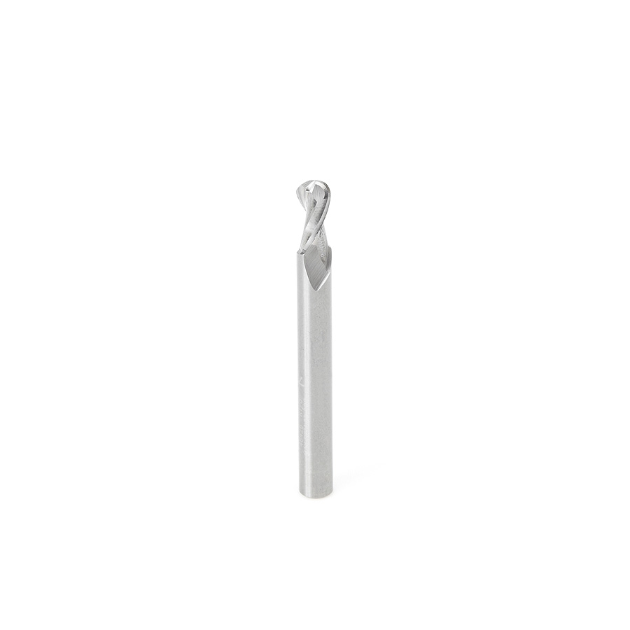46426 Solid Carbide Up-Cut Spiral Ball Nose 1/8 Radius x 1/4 Dia x 1/2 x 1/4 Shank x 2-1/2 Inch Long x 2 Flute Router Bit