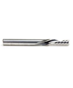 46427 Solid Carbide Slow Spiral O Flute Acrylic Cutting 1/4 Dia x 3/4 Inch x 1/4 Shank Down-Cut Single Flute Router Bit