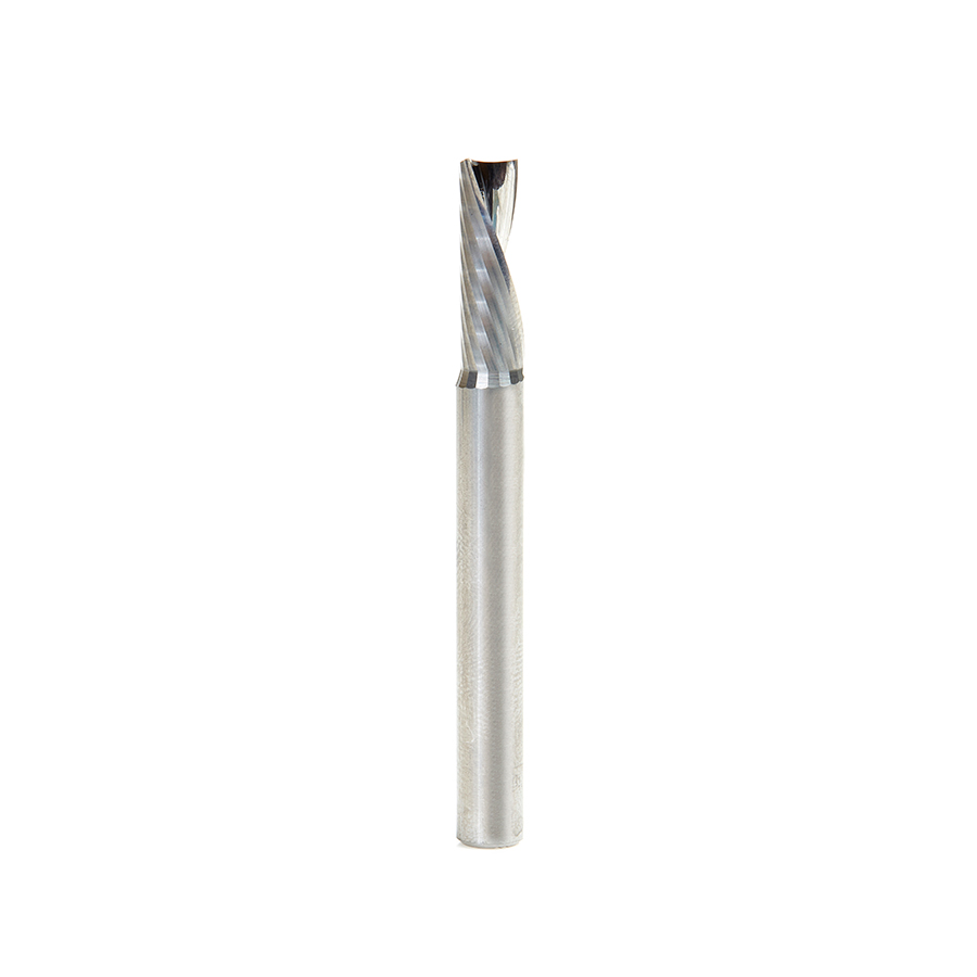 46427 Solid Carbide Slow Spiral O Flute Acrylic Cutting 1/4 Dia x 3/4 Inch x 1/4 Shank Down-Cut Single Flute Router Bit