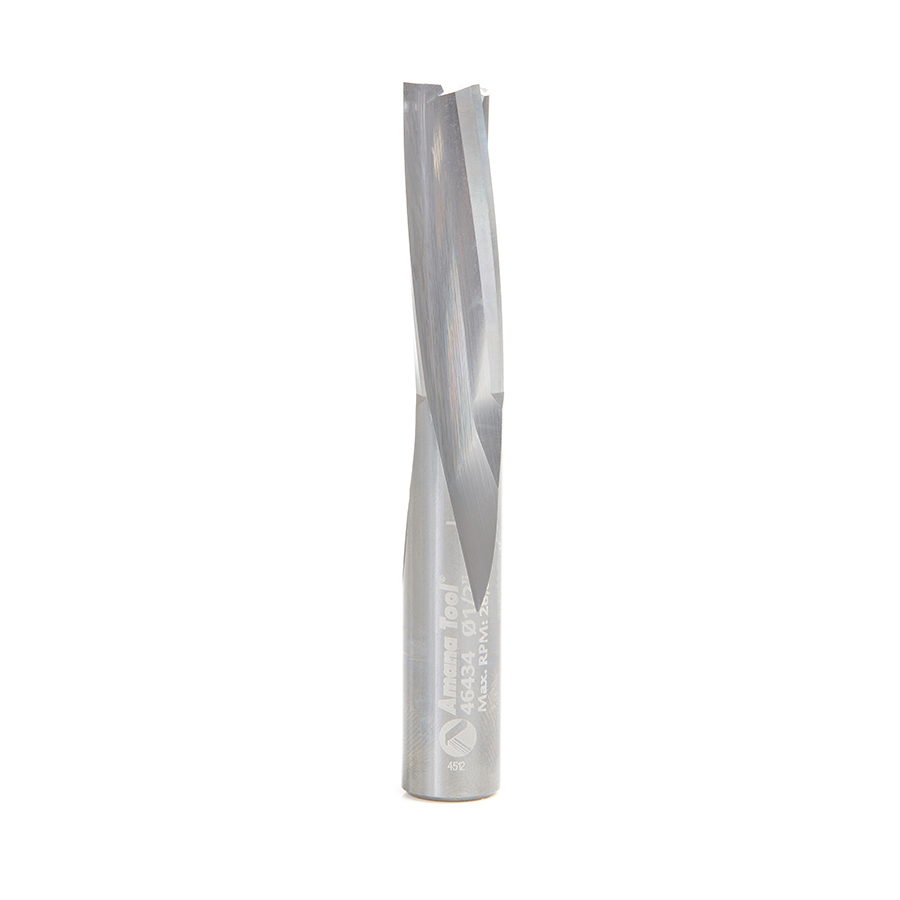 46434 Solid Carbide Slow Spiral Flute Plunge 1/2 Dia x 1-1/2 Inch x 1/2 Shank Router Bit