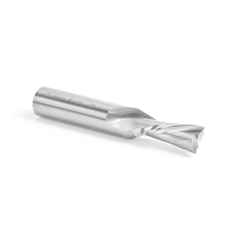 46435 Solid Carbide Spiral Plunge 7/16 Dia x 1 Inch x 1/2 Shank Down-Cut