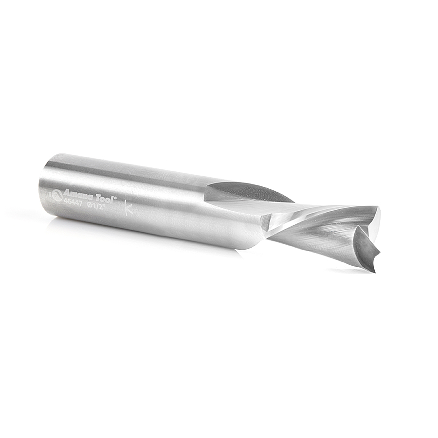46447 Solid Carbide Spiral Plunge 1/2 Dia x 7/8 x 1/2 Inch Shank Down-Cut