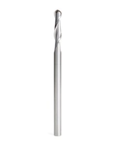 46451 Solid Carbide Up-Cut Spiral Ball Nose 1/8 Radius x 1/4 Dia x 1 x 1/4 Shank x 4 Inch Long x 2 Flute CNC Router Bit