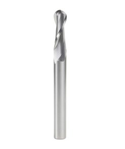 46459 Solid Carbide Up-Cut Spiral Ball Nose 1/4 Radius x 1/2 Dia x 1-1/2 x 1/2 Shank x 5 Inch Long x 2 Flute CNC Router Bit