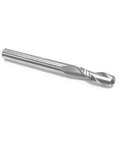 46460 Solid Carbide Spiral Plunge with Corner Radius 1/16 Radius x 1/4 Dia x 3/4 x 1/4 Inch Shank Up-Cut