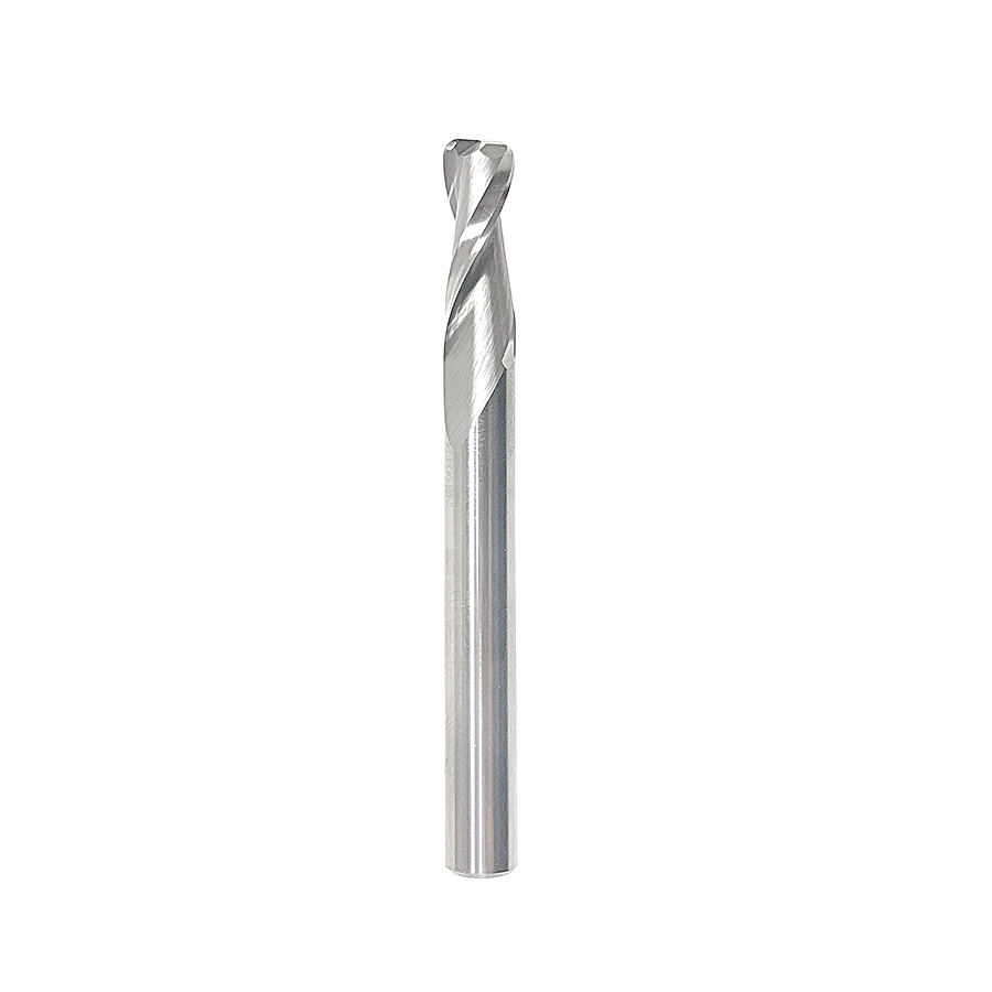 46460 Solid Carbide Spiral Plunge with Corner Radius 1/16 Radius x 1/4 Dia x 3/4 x 1/4 Inch Shank Up-Cut