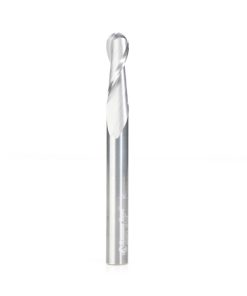 46463 Solid Carbide Up-Cut Spiral Ball Nose 1/8 Radius x 1/4 Dia x 3/4 x 1/4 Shank x 2-1/2 Inch Long x 2 Flute Router Bit