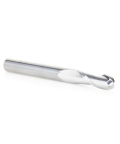 46463 Solid Carbide Up-Cut Spiral Ball Nose 1/8 Radius x 1/4 Dia x 3/4 x 1/4 Shank x 2-1/2 Inch Long x 2 Flute Router Bit