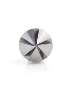 46467 Solid Carbide CNC 90 Degree Angle x 1/2 Dia x 1/4 x 1/4 Shank x 1-3/4 Inch Long 5 Flute Countersink and Chamfer Router Bit