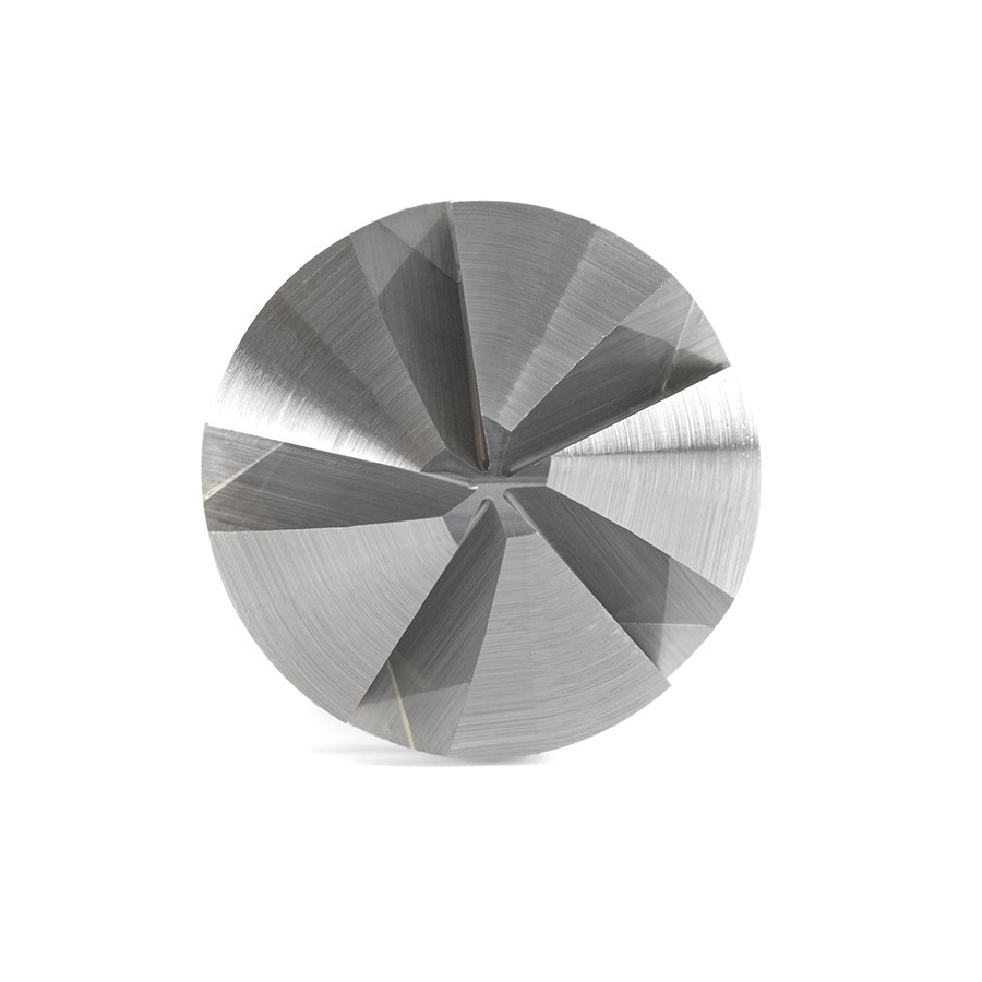 46468 Solid Carbide CNC 90 Degree Angle x 1/2 Dia x 5mm x 1/4 Shank x 1-9/16 Inch Long 5 Flute Countersink and Chamfer Router Bit