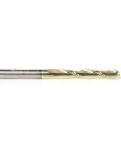 46479 Metric CNC 2D and 3D Carving 0.10 Deg Straight Angle Ball Tip x 6mm Dia x 3mm Radius x 38mm x 6mm Shank x 75mm Long x 2 Flute Solid Carbide ZrN Coated Router Bit