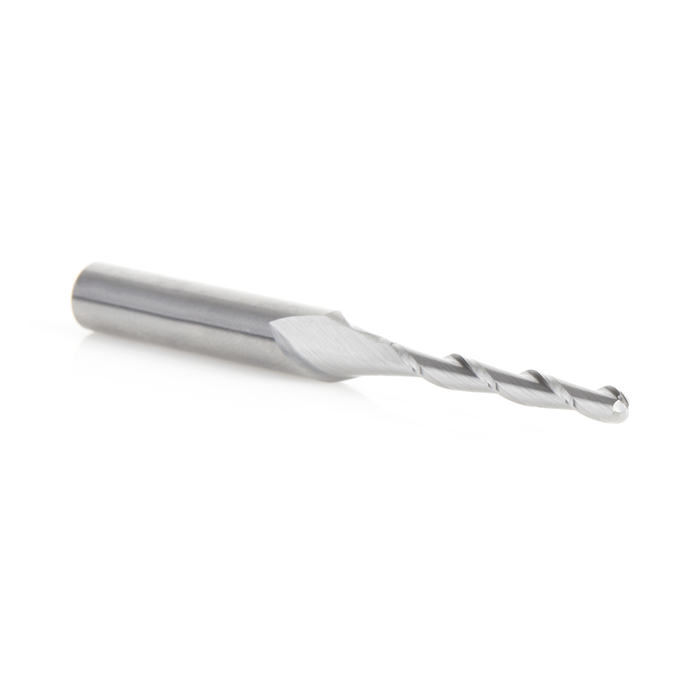 46512 Solid Carbide Up-Cut Ball Nose Spiral 1/8 Dia x 1 Inch x 1/4 Shank Router Bit