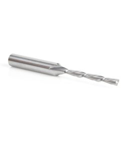46564 Solid Carbide CNC Foam Cutting Down-Cut Square End Spiral 1/8 Dia x 1-1/8 x 1/4 Shank x 2-1/2 Inch Long Router Bit