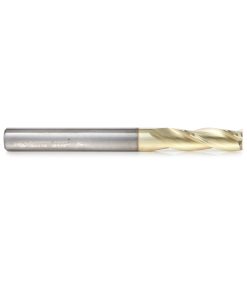 46578 CNC 2D and 3D Carving Flat Bottom 0.10 Deg Straight Angle x 1/4 Dia x 3/4 x 1/4 Shank x 2-1/2 Inch Long x 3 Flute Solid Carbide ZrN Coated Router Bit