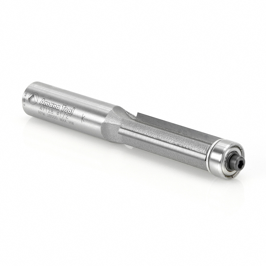 47128 Carbide Tipped Flush Trim 1/2 Dia x 1-1/2 x 1/2 Inch Shank 3-Flute Extra-Long
