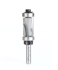 47166 Carbide Tipped Flush Trim Compression 5/8 Dia x 7/8 Inch x 1/4 Shank With Upper And Lower Ball Bearings